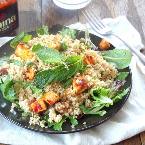 Couscous with Harissa Baked Tofu