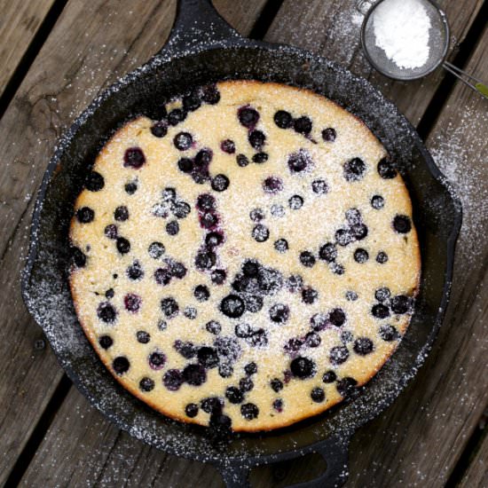 Oven-Baked Blueberry Pancake