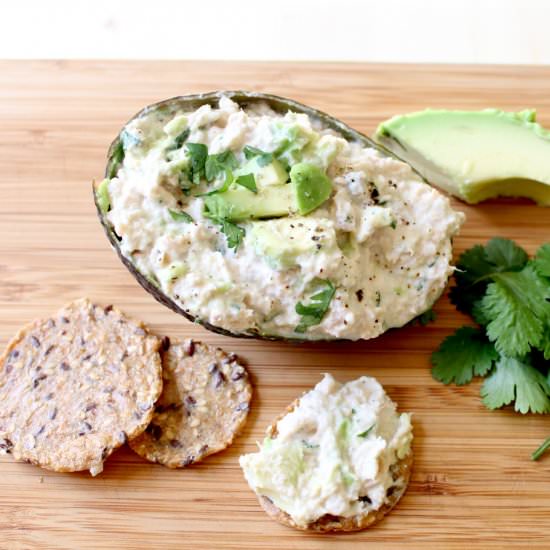 No Mayo Salmon Salad with Avocado