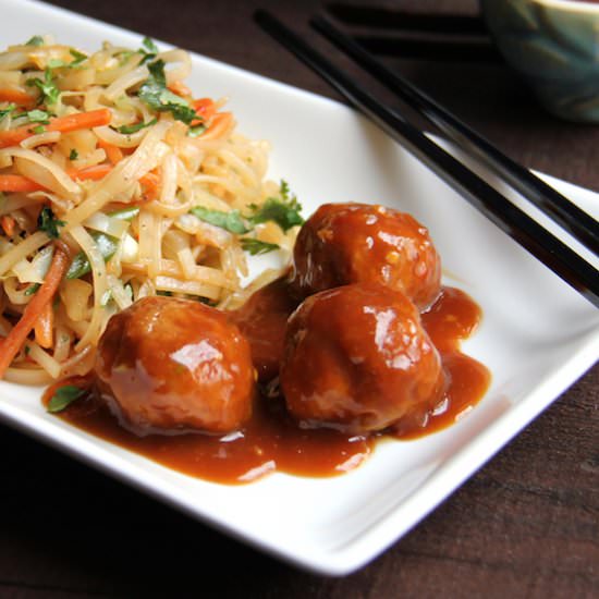 Hoisin-Glazed Pork Meatballs