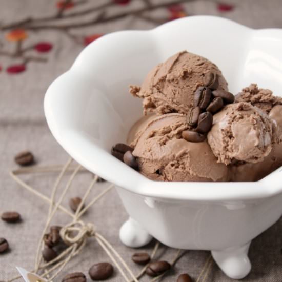 One-Bowl, No-Churn Mocha Ice Cream