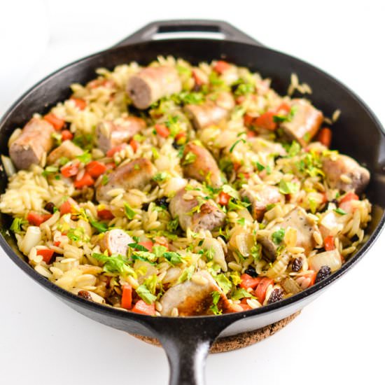 Orzo Pilaf with Italian Sausage