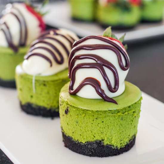 Matcha Mini Cheesecakes
