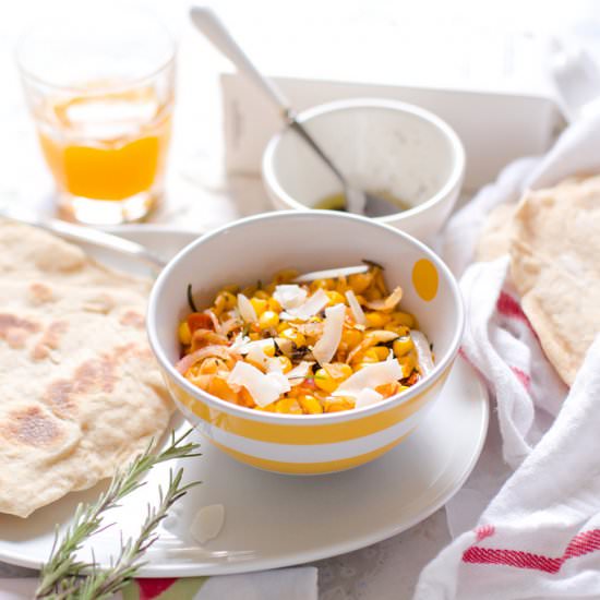 Sweet Corn & Toasted Coconut Salad