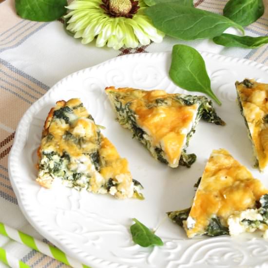Crustless Feta Spinach Quiche
