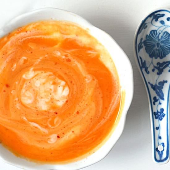 Sweet Potato Soup w/ Coconut Cream