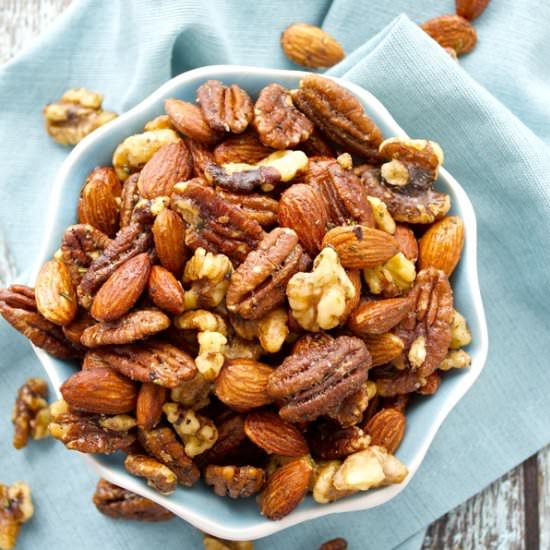 Sweet and Spicy Herbed Nuts
