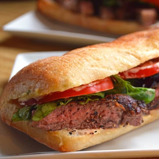 Steak Sandwich w/ Lemon Basil Mayo