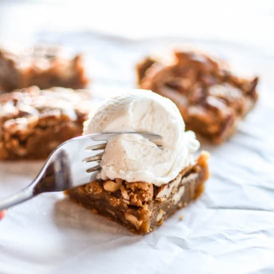 Fudgy Brown Butter Pecan Blondies