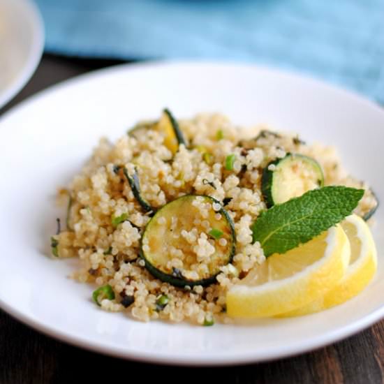 Quinoa Salad with Zucchini & Mint