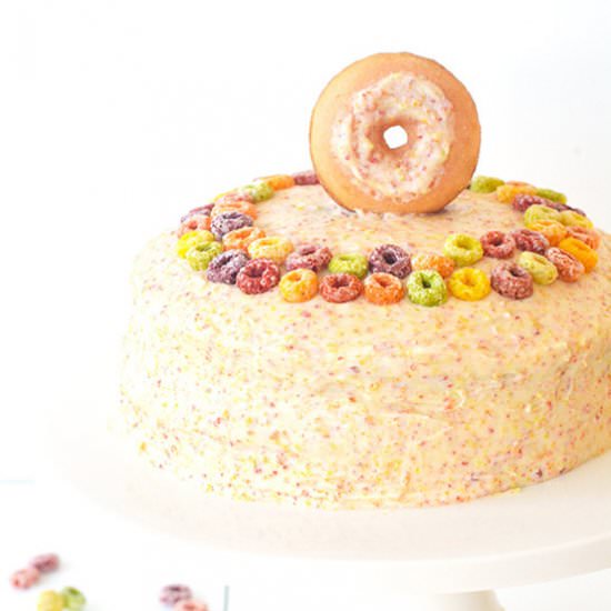Fruit Loop Cereal Milk Layer Cake