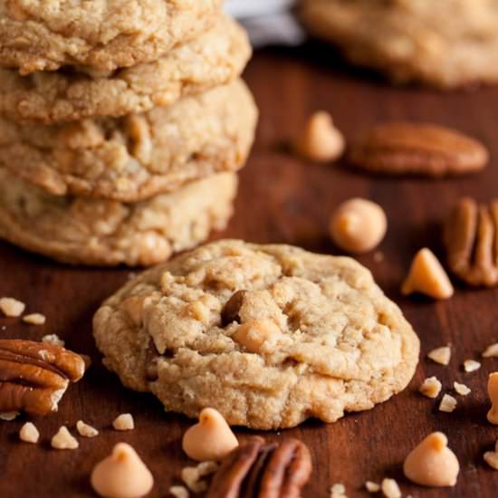 Buttery Toffee Pecan Cookies