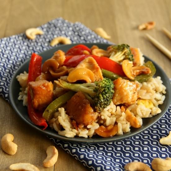 Lightened Up Cashew Chicken