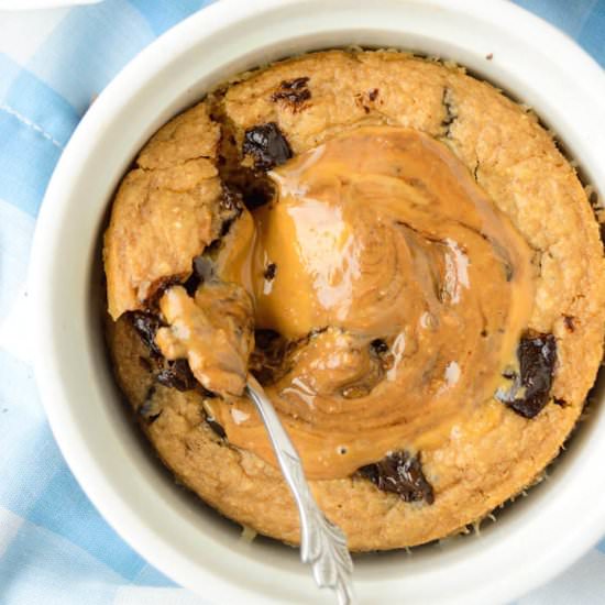 Deep Dish Peanut Butter Cup Pancake