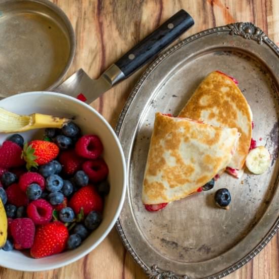 Very Berry Breakfast Quesadilla