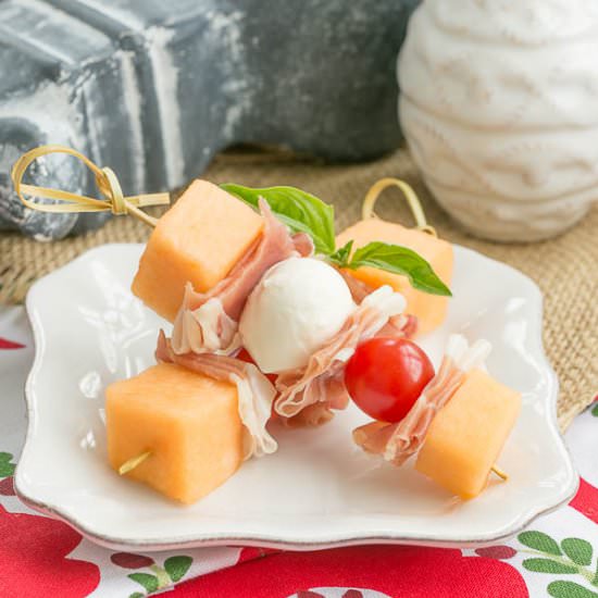 Melon and Prosciutto Skewers