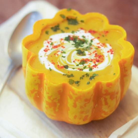Patidou Squash Soup with Coconut