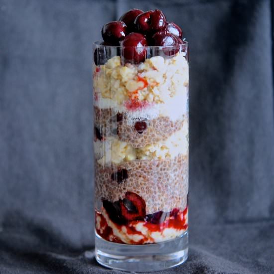 Cherry Coconut Chia Seed Pudding