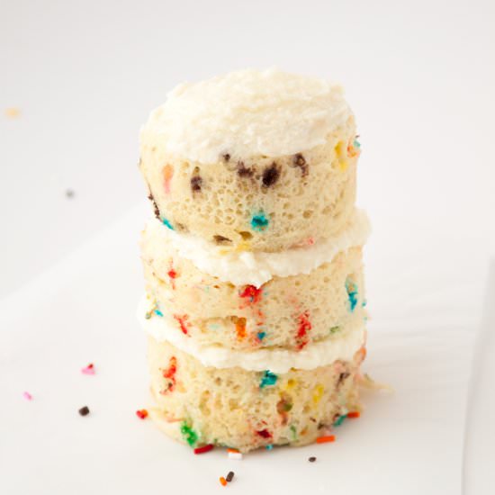 Mini Layered Funfetti Cake