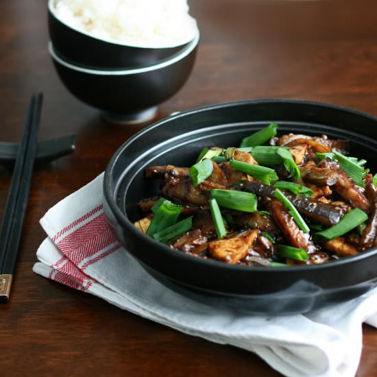 Sichuan Tofu and Eggplant
