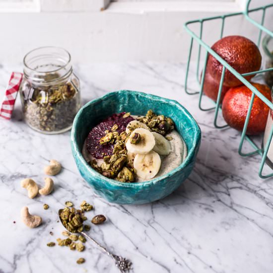 Roasted Cashew-Almond Yogurt Bowl