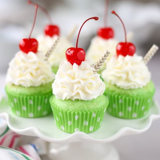 Shamrock Shake Cupcakes
