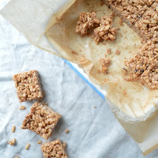 Healthy Vanilla Rice Crispy Bars
