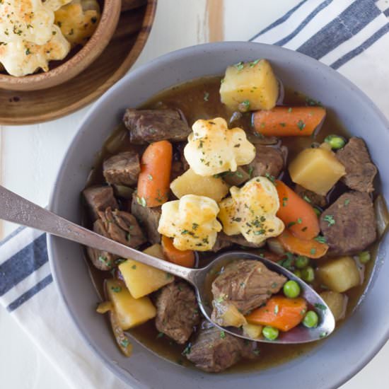 Irish Beef Stew Shamrock Croutons
