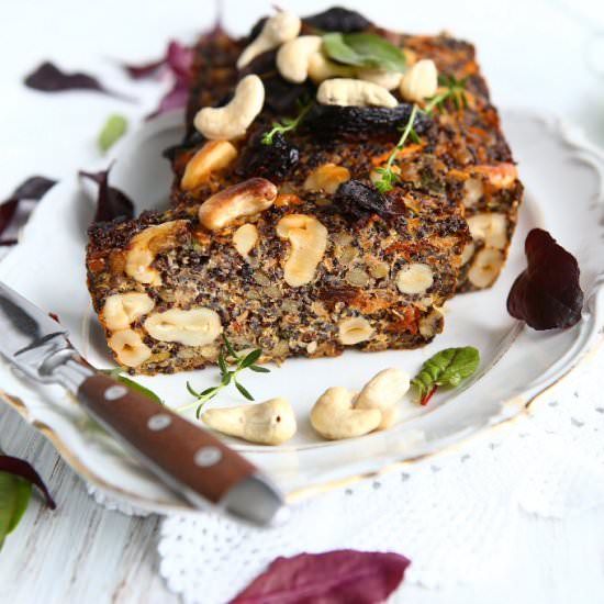 Black Quinoa Loaf with Lentils