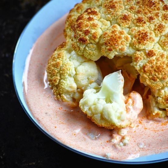 Roasted Cauliflower w. Spicy Sauce