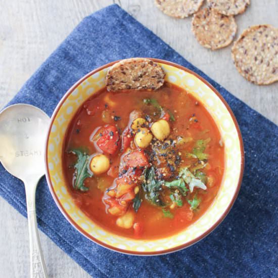 Spicy Lentil and Chickpea Soup