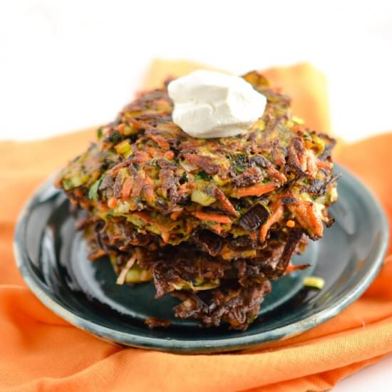 Carrot and Leek Fritters