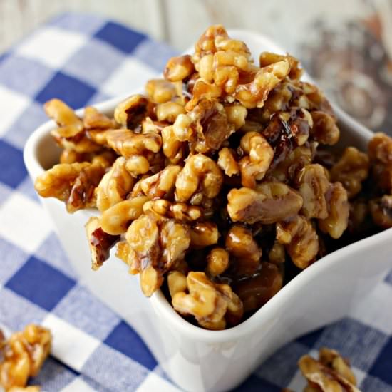 Maple Syrup Glazed Walnuts