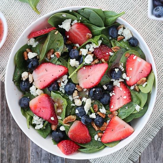 Strawberry Blueberry Spinach Salad