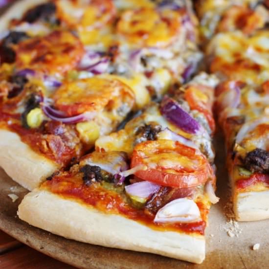 Bacon Cheeseburger Pizza