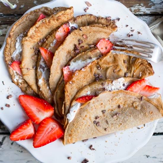 Pancakes with Strawberries