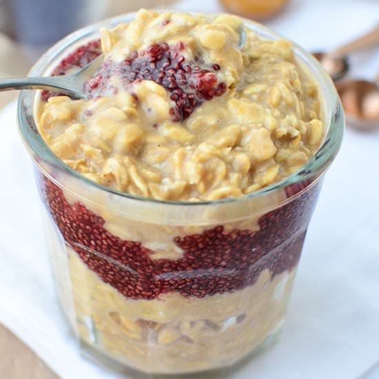 PB & Jelly Overnight Oatmeal