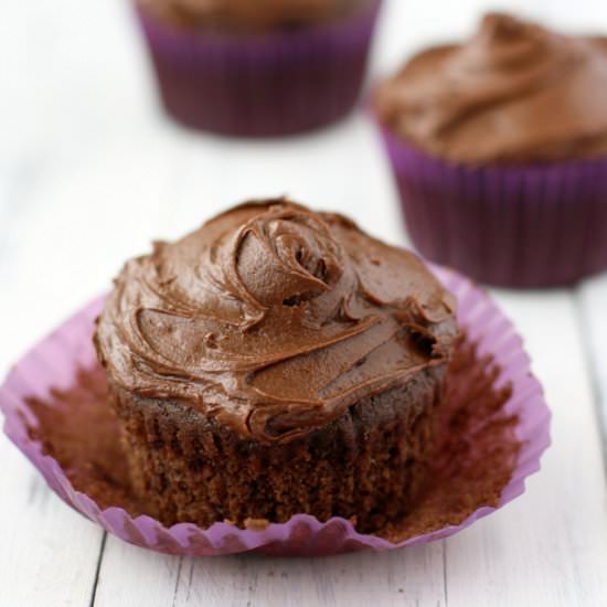 Vegan Double Chocolate Cupcakes