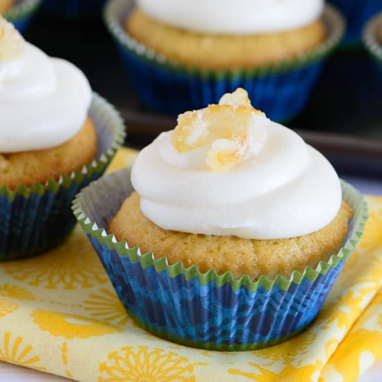 Vanilla Cupcakes Lemon Cream Cheese