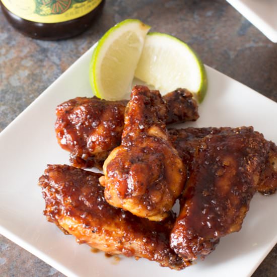 Spicy Miso Glazed Chicken Wings