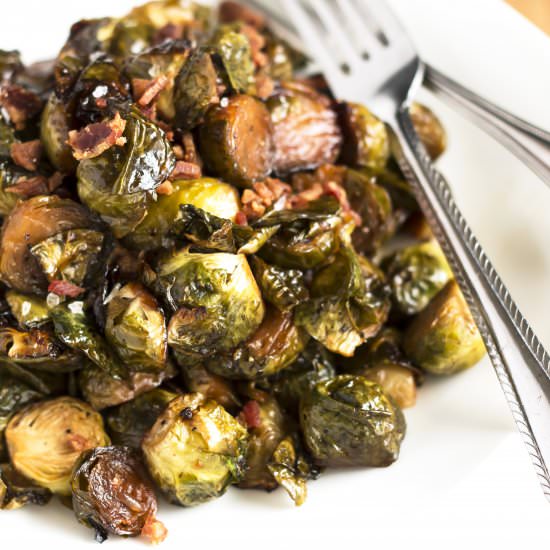 Maple Balsamic Bacon Brussels
