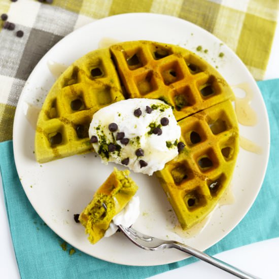 Matcha Green Tea Waffles