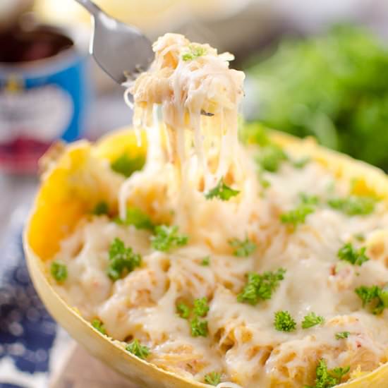 Cheesy Chipotle Spaghetti Squash