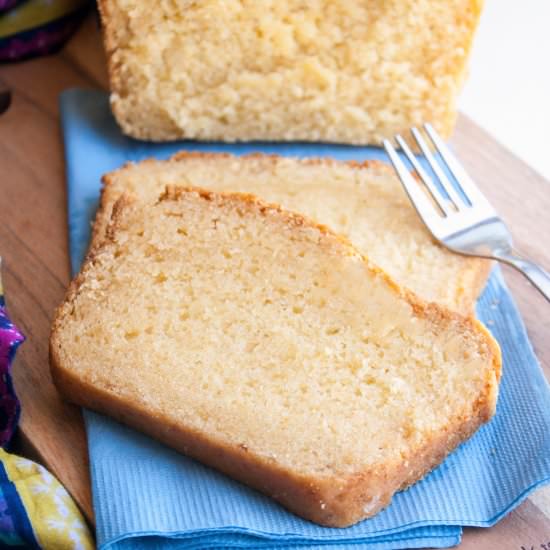 Eggless Condensed Milk Pound Cake