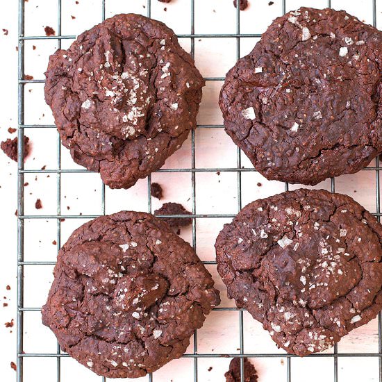 Black bean chia chocolate cookies