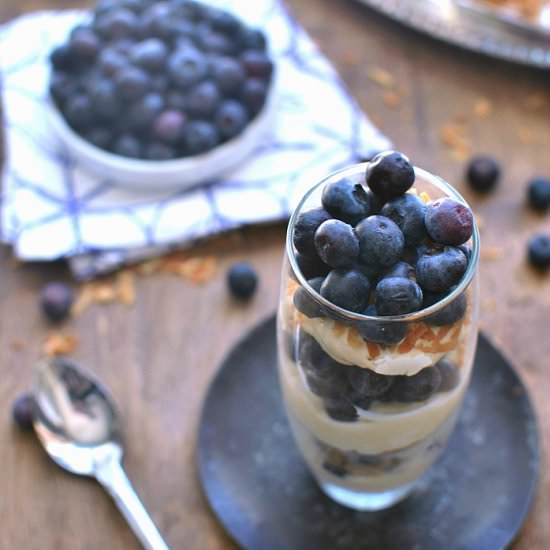 Blueberry Coconut Cheesecake Parfait