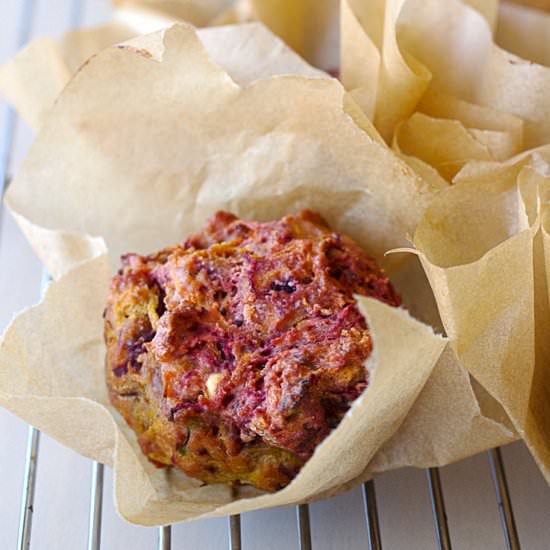 Savory Carrot and Beet Muffins