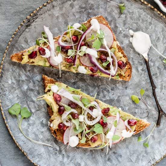 Avocado Toast With Cashew Cream