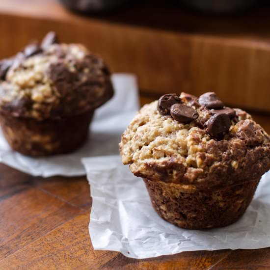 Peanut Butter and Chocolate Muffins