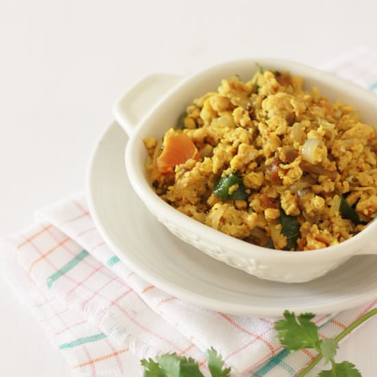 Kerala style scrambled eggs